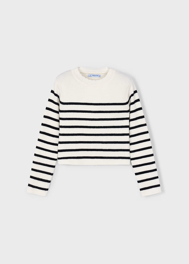 MAYORAL GIRLS KNITTED STRIPES JUMPER