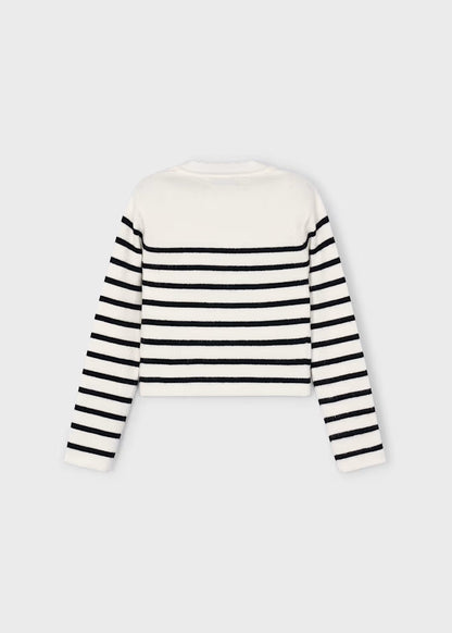 MAYORAL GIRLS KNITTED STRIPES JUMPER