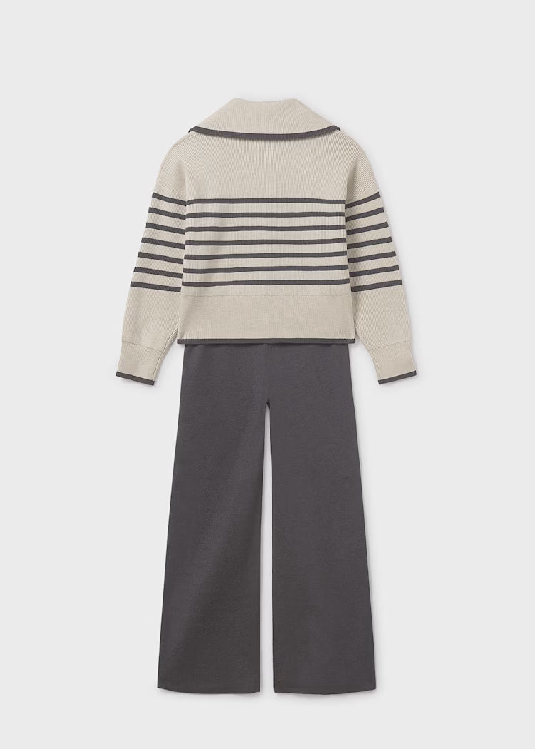 MAYORAL GIRLS TROUSER AND STRIPED JUMPER SET