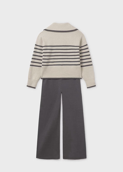 MAYORAL GIRLS TROUSER AND STRIPED JUMPER SET
