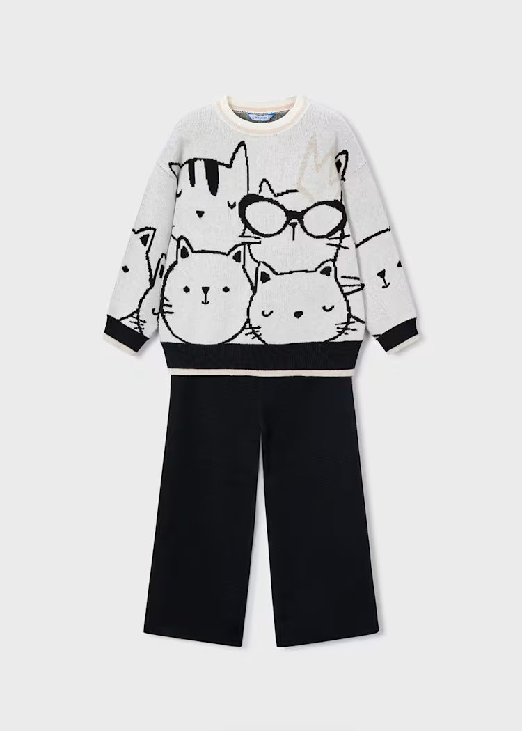 MAYORAL LONG KNITTED TROUSER SET