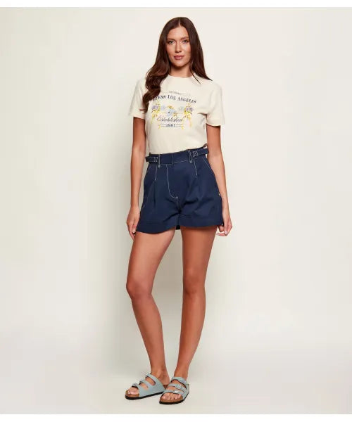 GUESS WOMAN CORELINE CONTRAST STITCINGS SHORT
