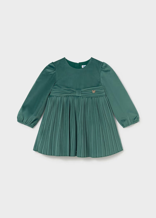 MAYORAL GIRLS VELVET PLEATD DRESS
