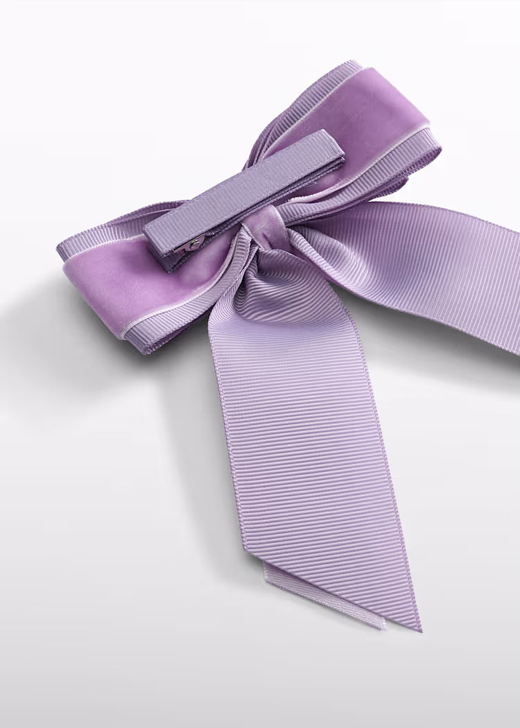 ABEL & LULA GIRLS VELVET BOW HAIRCLIP