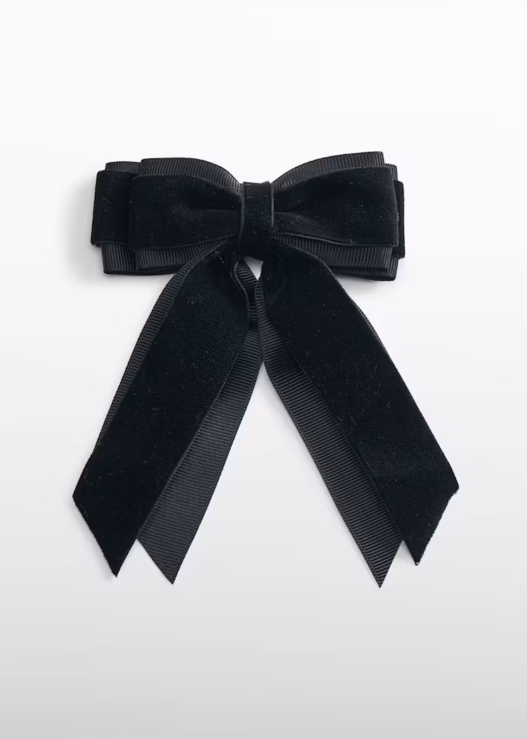ABEL & LULA GIRLS VELVET BOW HAIRCLIP