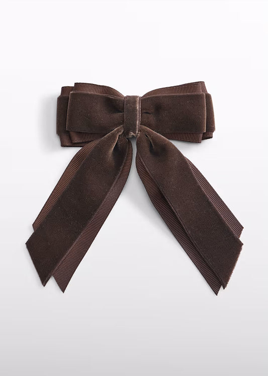 ABEL & LULA GIRLS VELVET BOW HAIRCLIP