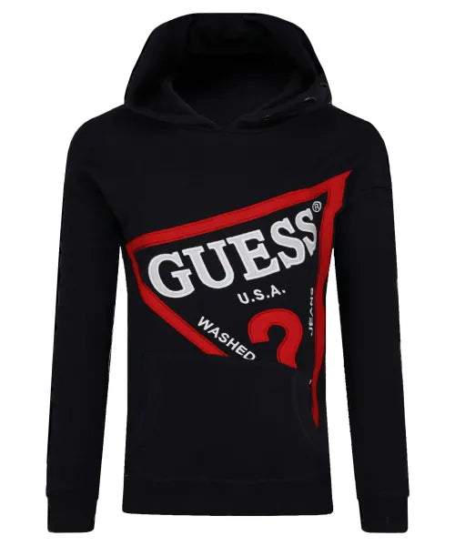 GUESS JEANS BABY HOODED TRIANGLE LOGO PULLOVER