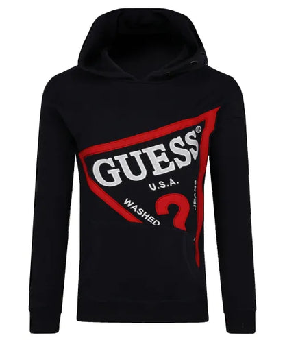 GUESS JEANS BABY HOODED TRIANGLE LOGO PULLOVER