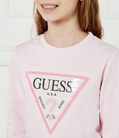 GUESS UNBRUSHED TRIANGLE LOGO FLEECE