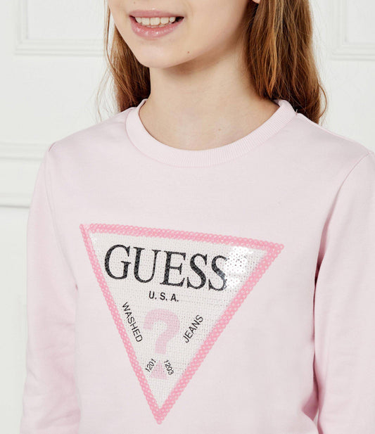 GUESS UNBRUSHED TRIANGLE LOGO FLEECE