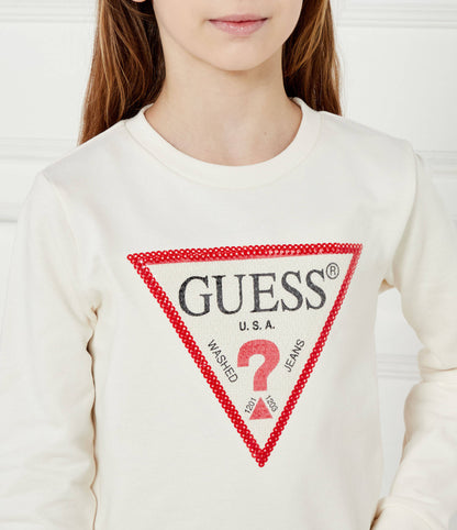GUESS UNBRUSHED TRIANGLE LOGO FLEECE