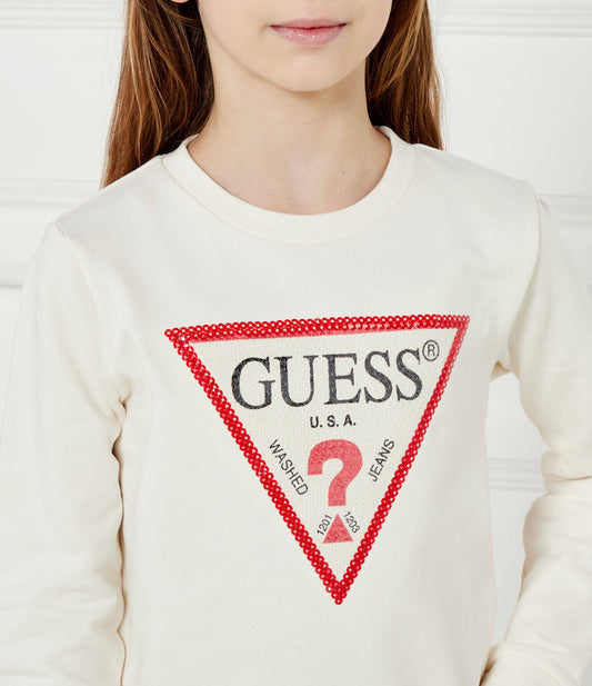 GUESS UNBRUSHED TRIANGLE LOGO FLEECE