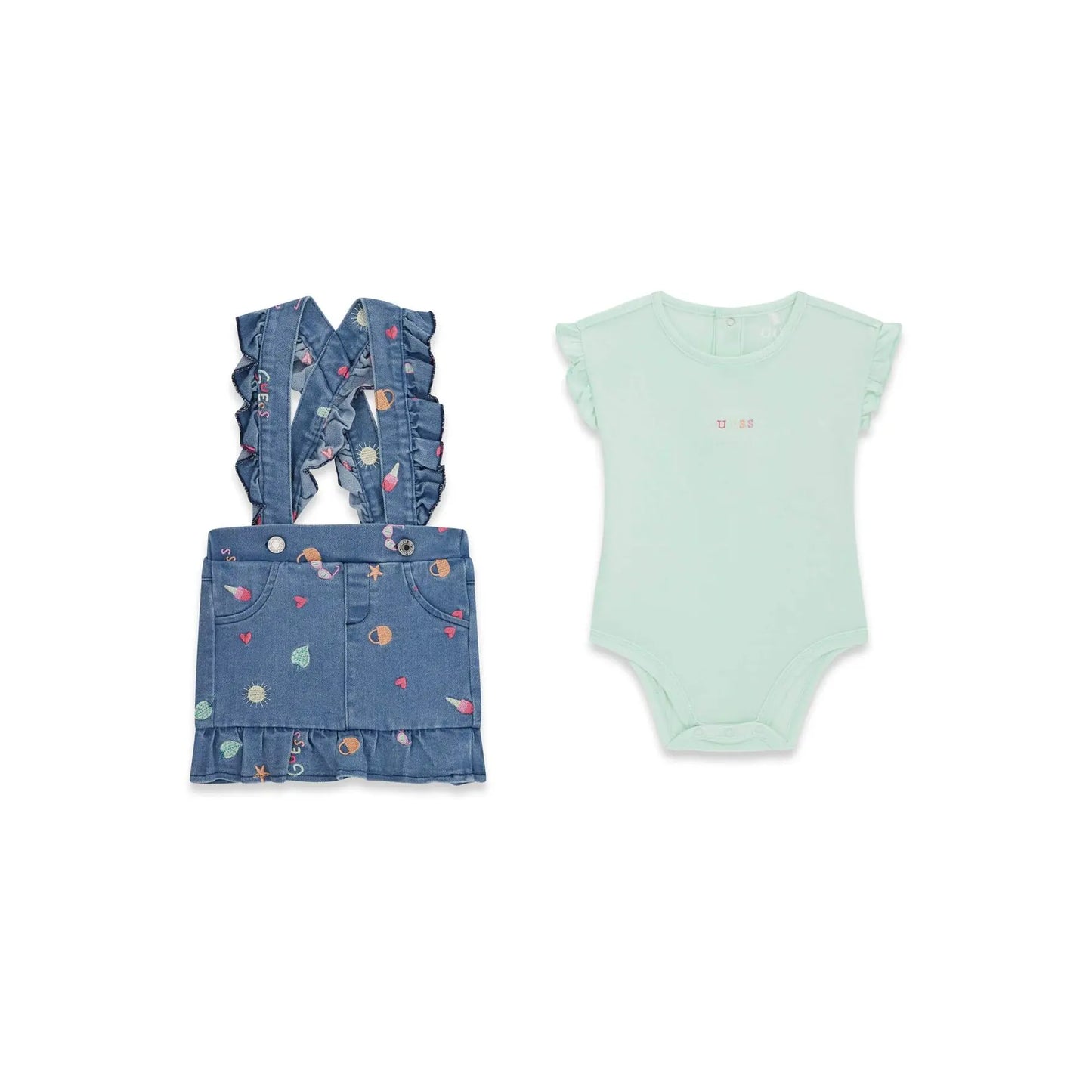 GUESS KIDS SET  BODY & STR DENIM SKIRTALL