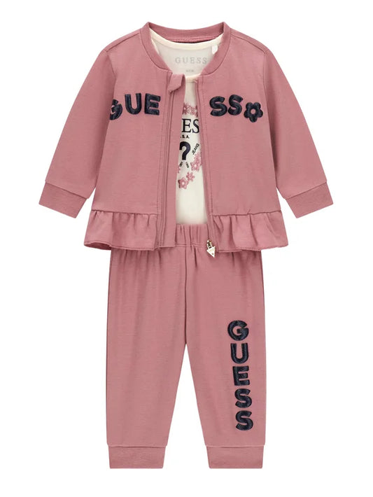 GUESS KIDS 3 PIECES COTTON SET