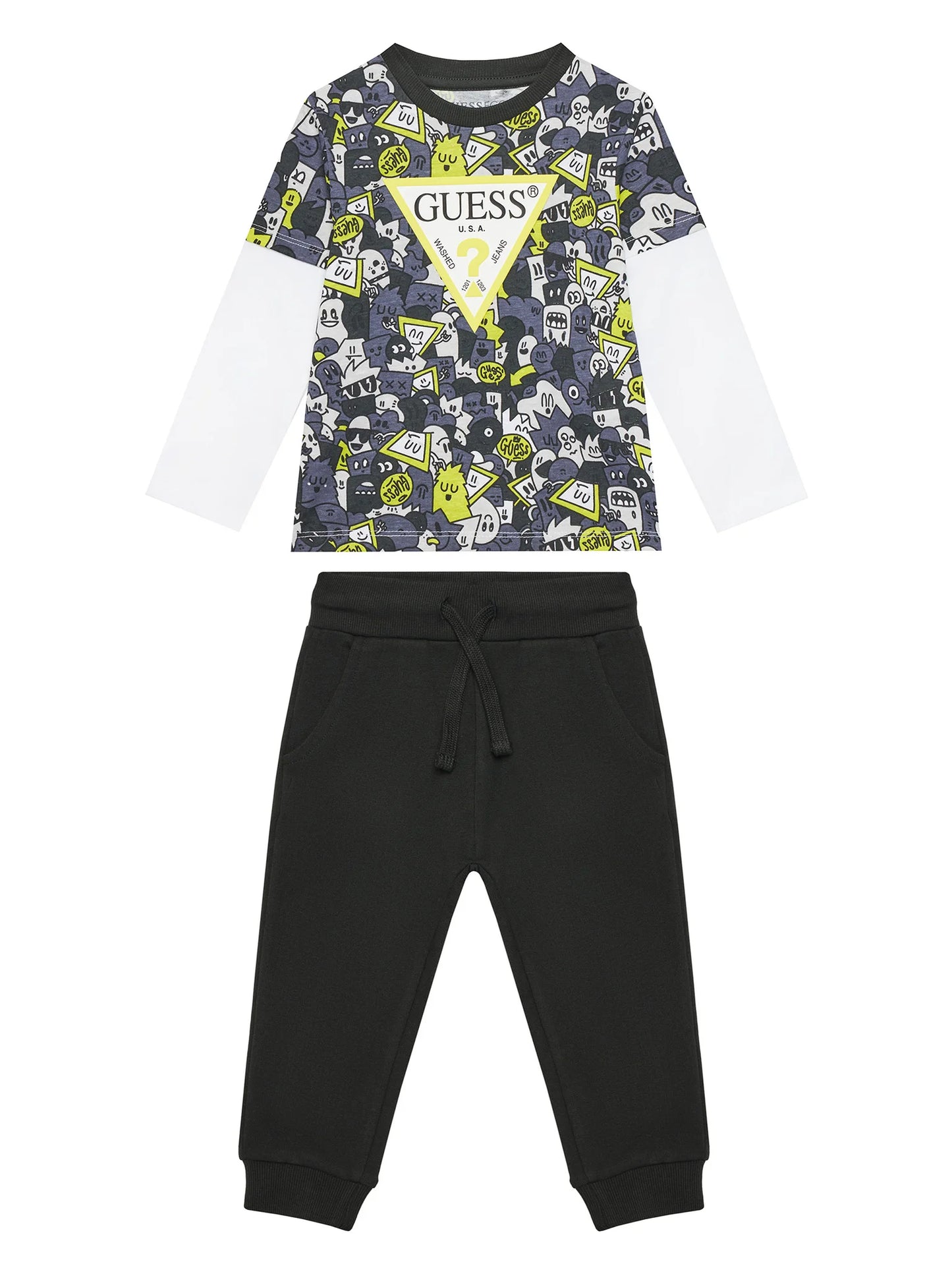 GUESS KIDS SET T SHIRT & ACTIVE PANTS