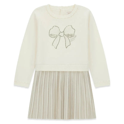 GUESS KIDS LS PLEATED DRESS