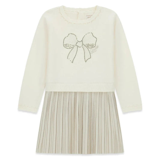 GUESS KIDS LS PLEATED DRESS