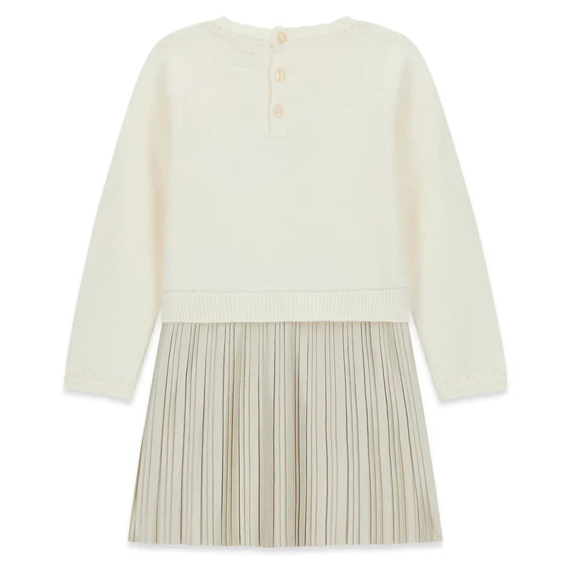 GUESS KIDS LS PLEATED DRESS