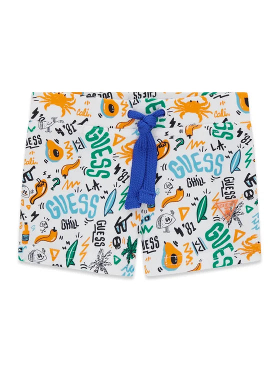 GUESS KIDS MULTIPRINT SWIM TRUNK