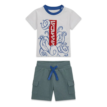 GUESS KIDS SET T SHIRT & CARGO SHORTS