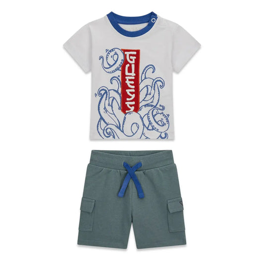 GUESS KIDS SET T SHIRT & CARGO SHORTS