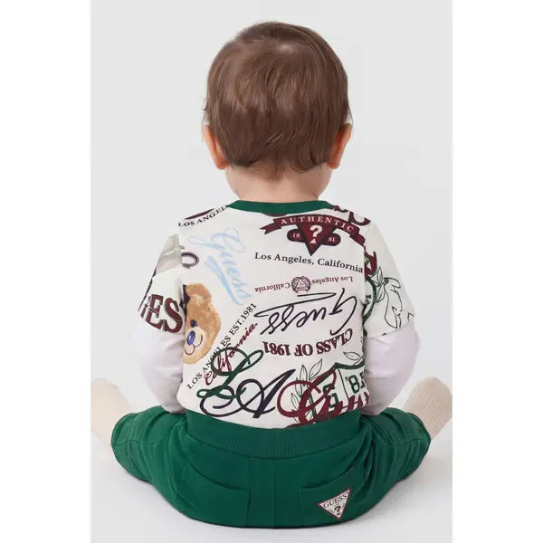 GUESS KIDS MULTILOGO SET SWEATSHIRT & PANTS