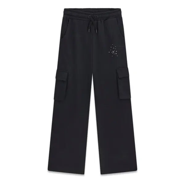 GUESS KIDS GIRLS COTTON FLEECE CARGO PANTS