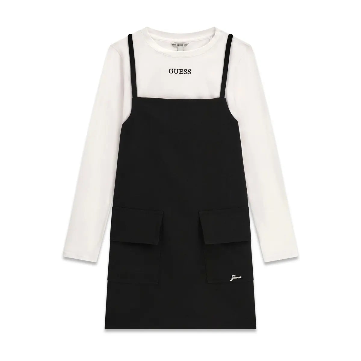 GUESS KIDS STRETCH JERSEY LS T SHIRT SET