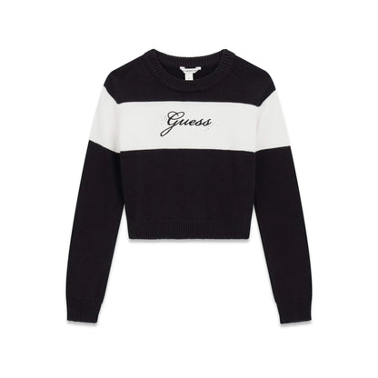 GUESS KIDS KNITTED CROPPED SWEATER