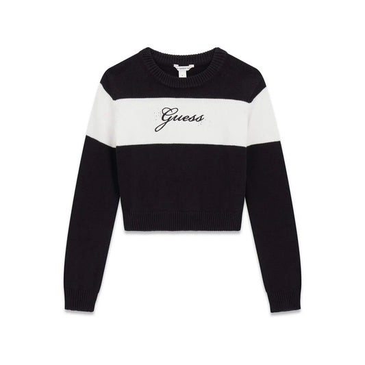 GUESS KIDS KNITTED CROPPED SWEATER