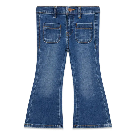 GUESS KIDS FLARE STRETCH DENIM PANTS