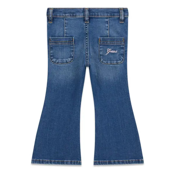 GUESS KIDS FLARE STRETCH DENIM PANTS