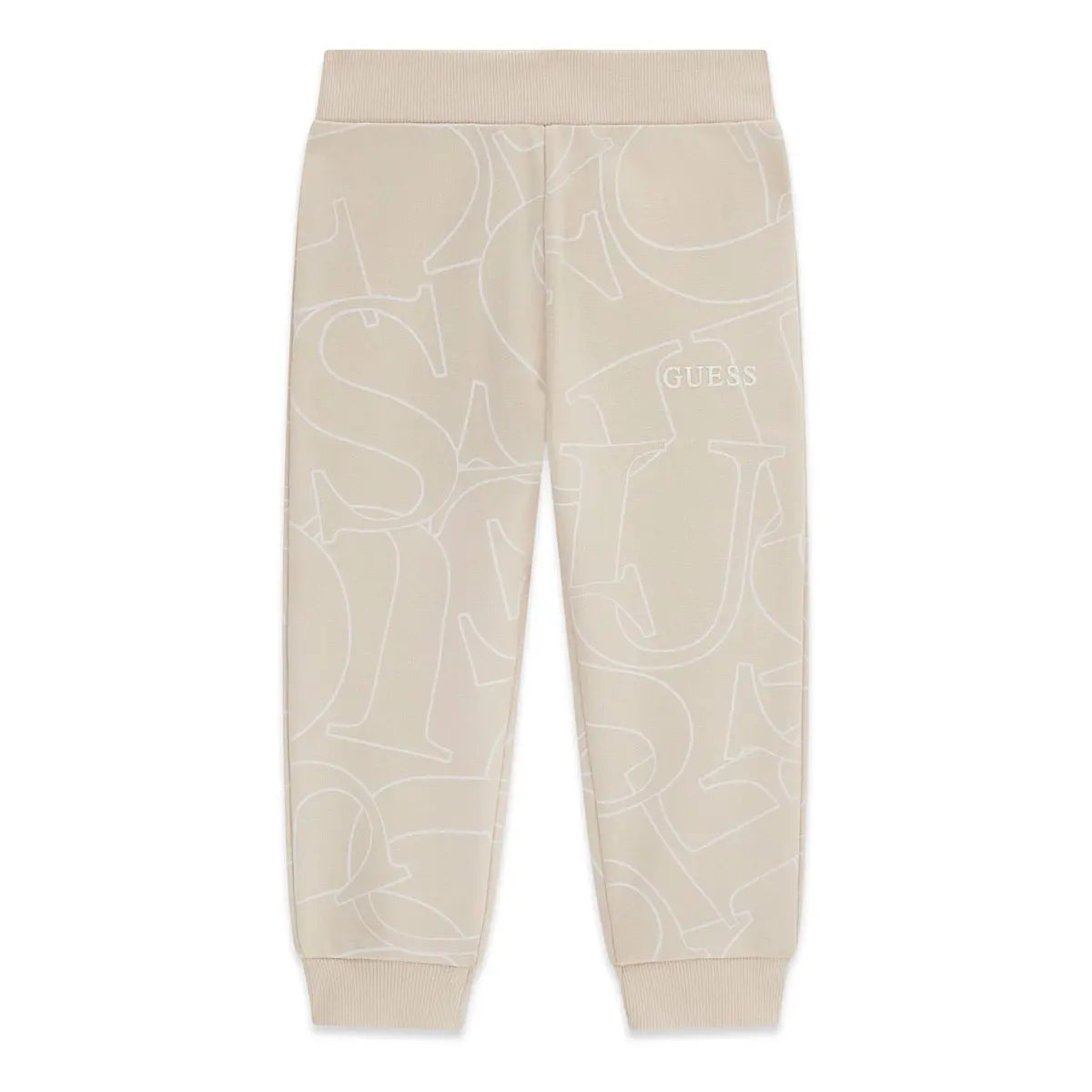 GUESS KIDS FRENCH TERRY ALLOVER LOGO PANTS