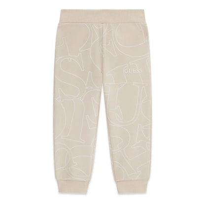 GUESS KIDS FRENCH TERRY ALLOVER LOGO PANTS