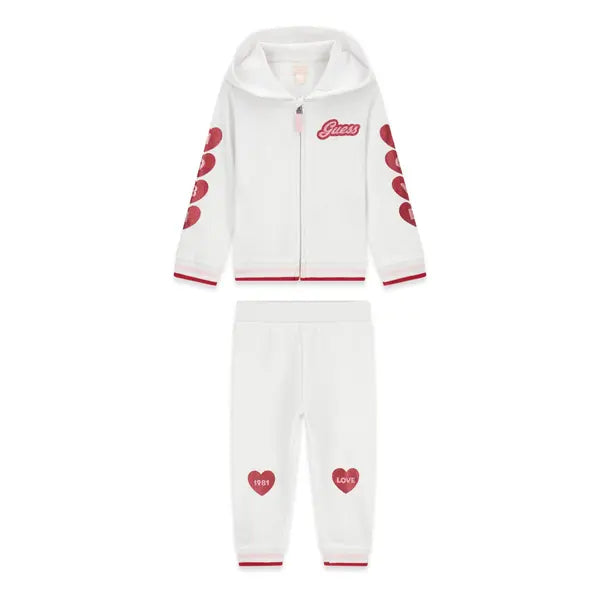GUESS KIDS GIRLS HEARTS SWEATSHIRT & JOGGERS SET