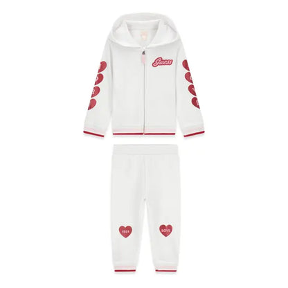 GUESS KIDS GIRLS HEARTS SWEATSHIRT & JOGGERS SET