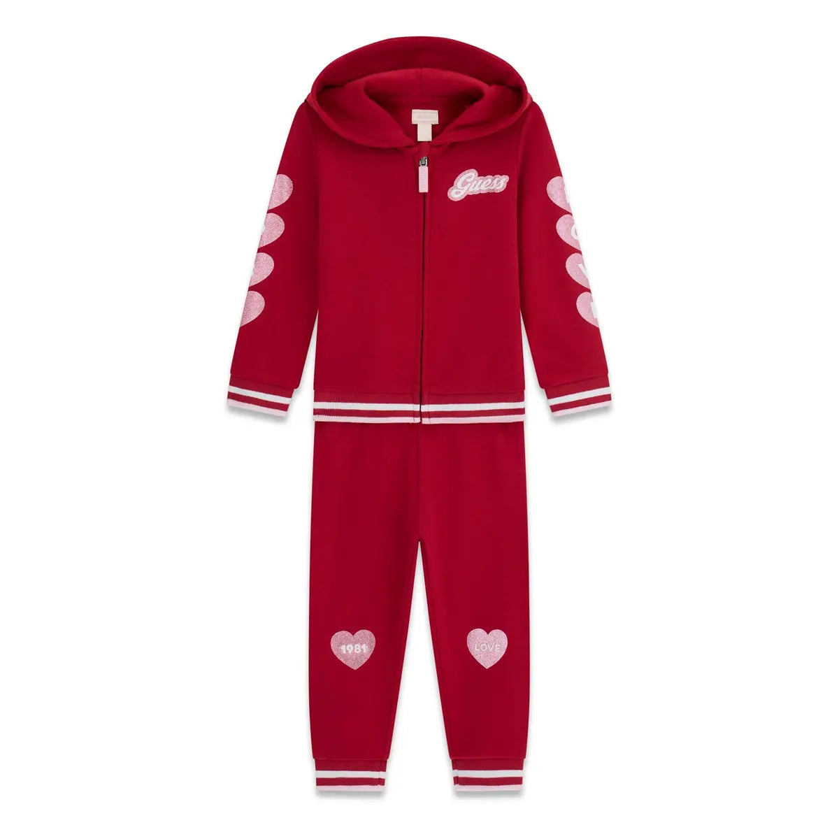 GUESS KIDS HEARTS SWEATSHIRT & JOGGERS SET
