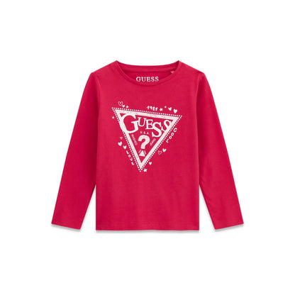 GUESS KIDS GIRLS GLITTER TRIANGLE T SHIRT