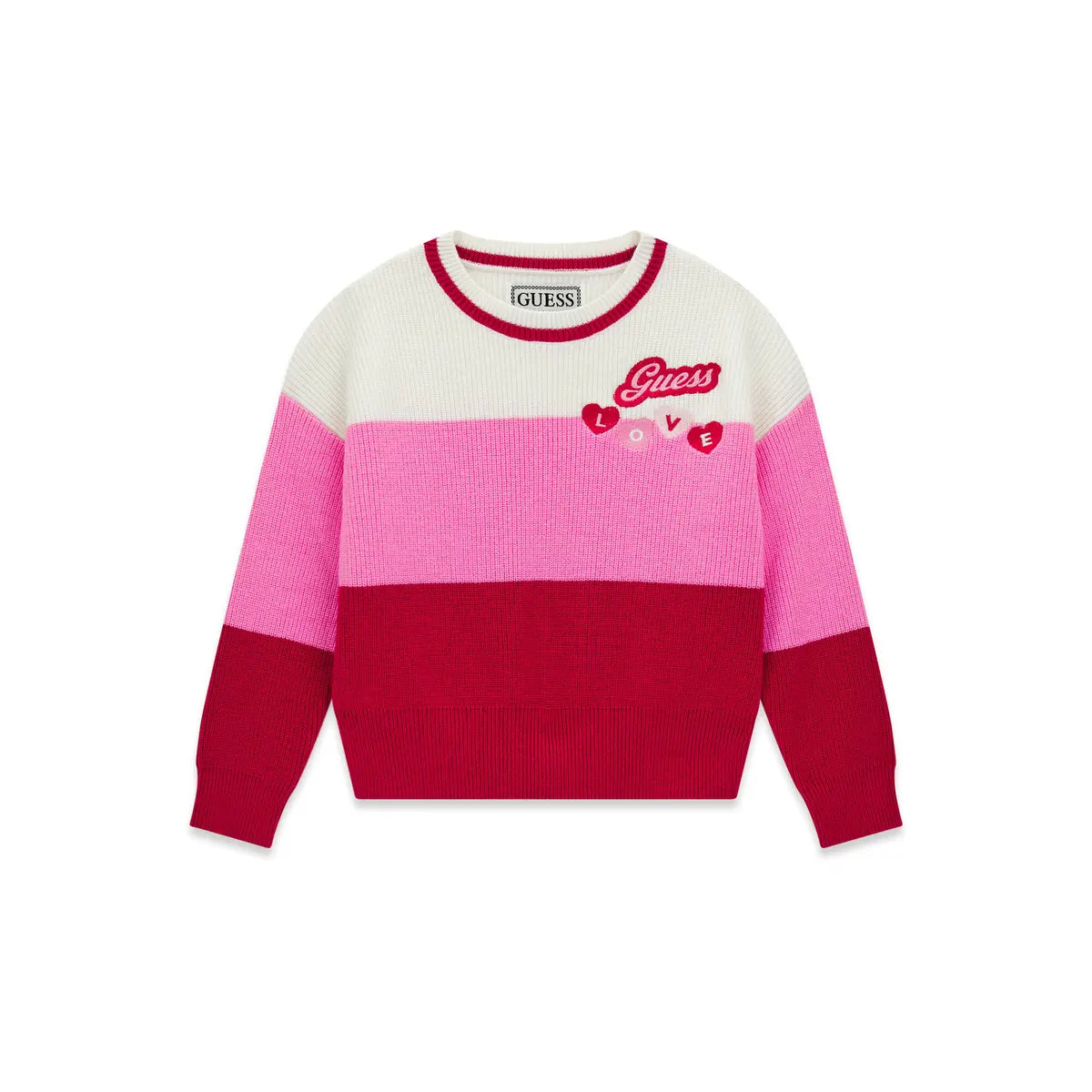 GUESS KIDS COLORBLOCK KNITTED PULLOVER
