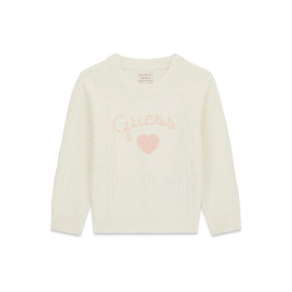 GUESS KIDS HEART LOGO KNITTED SWEATSHIRT