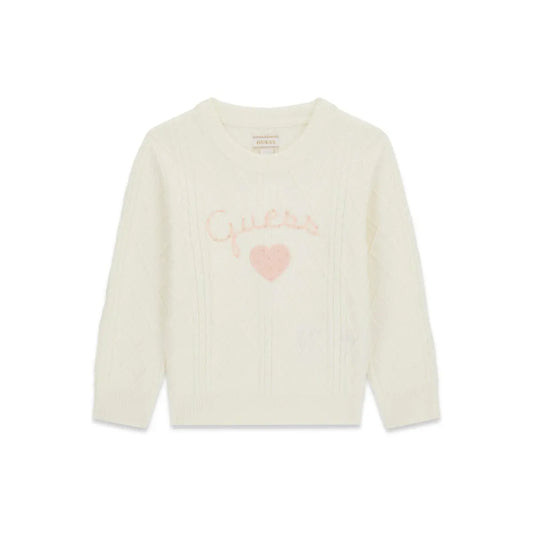 GUESS KIDS HEART LOGO KNITTED SWEATSHIRT