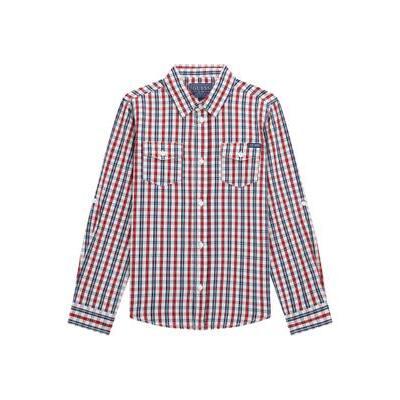 GUESS JEANS BOY POPLIN CHECK SHIRT