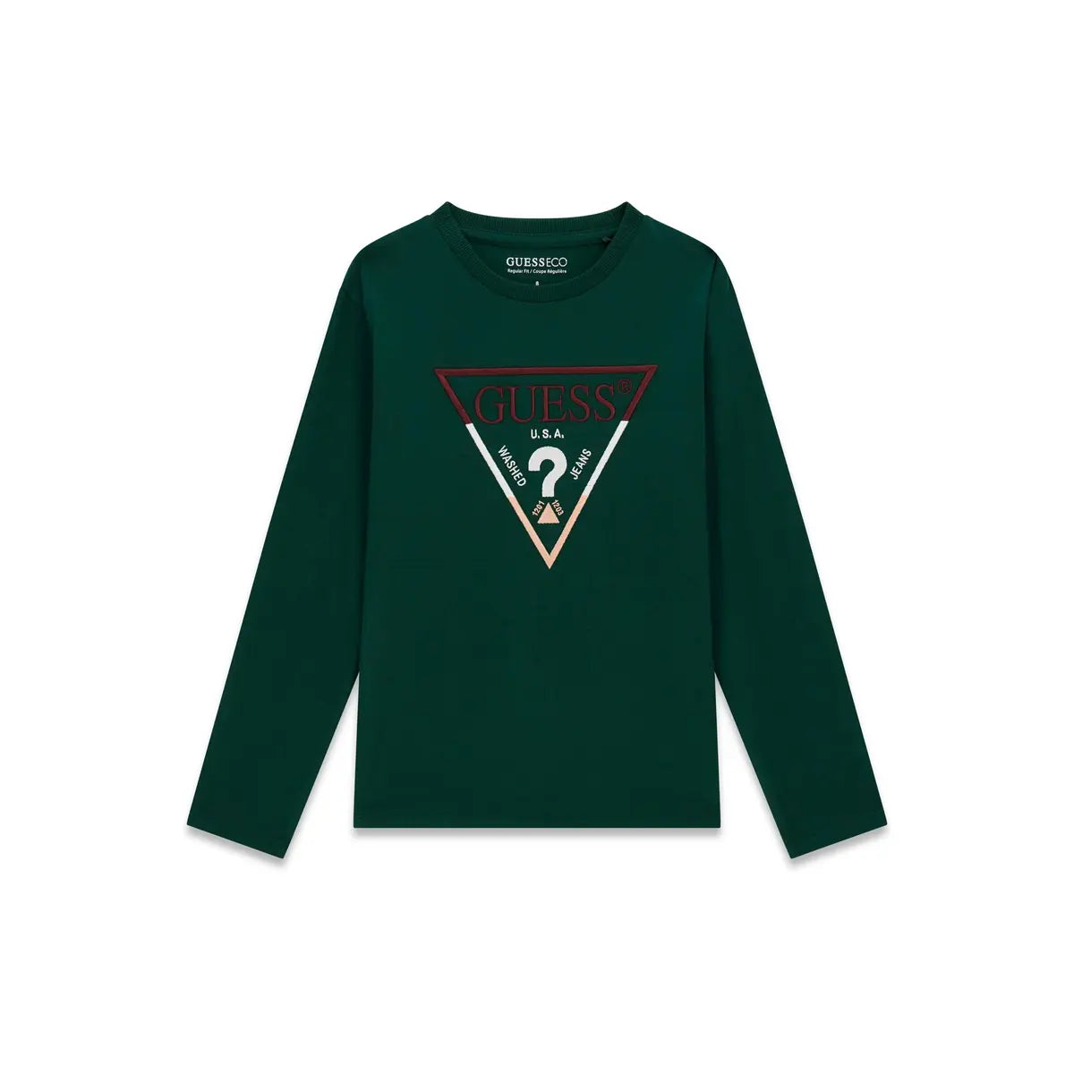 GUESS KIDS LS TRIANGLE LOGO T SHIRT