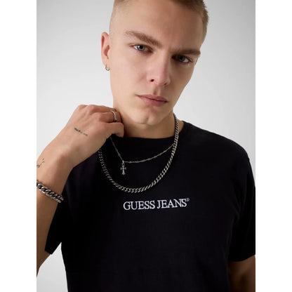 GUESS JEANS REGULAR FIT JACQUARD STRIPE T SHIRT