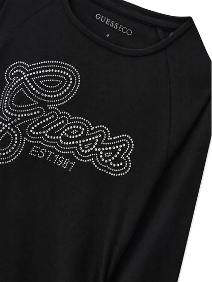 GUESS KIDS LS RHINESTONES T SHIRT