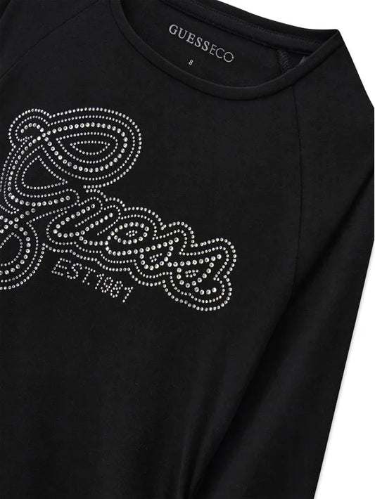 GUESS KIDS LS RHINESTONES T SHIRT