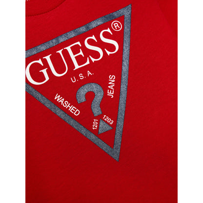 GUESS LS TRIABGLE LOGO T SHIRT