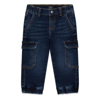 GUESS KIDS KNIT DENIM CARGO PANTS