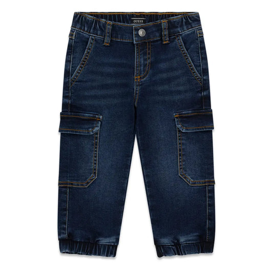 GUESS KIDS KNIT DENIM CARGO PANTS