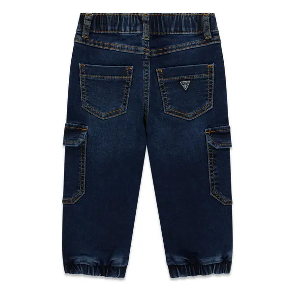 GUESS KIDS KNIT DENIM CARGO PANTS